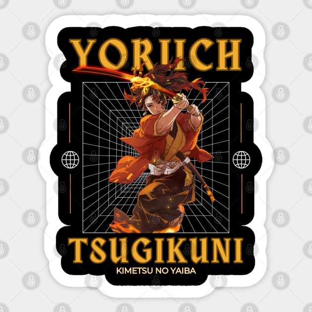 Yoriichi Tsugikuni Demon Slayer Sticker by AssoDesign